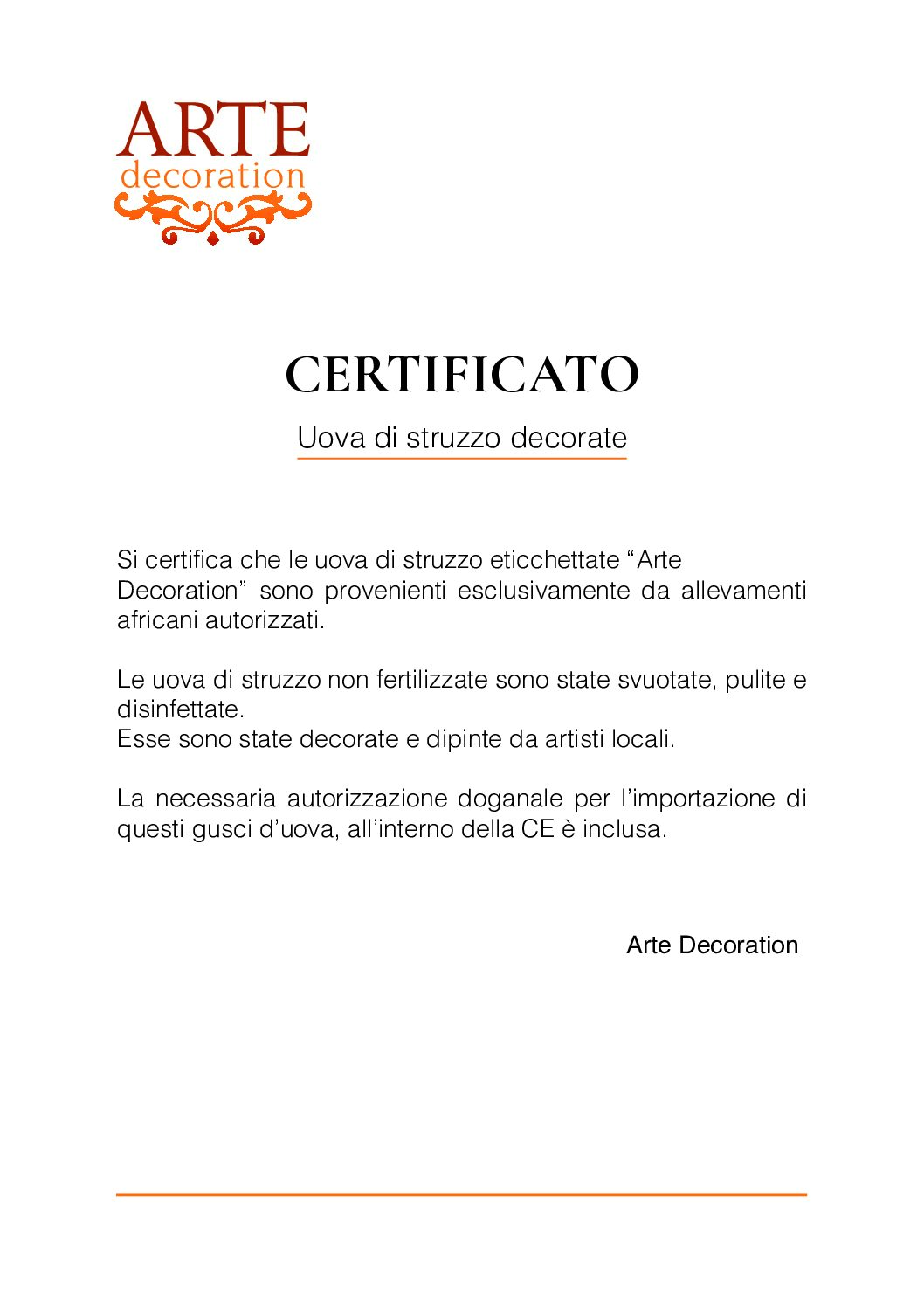 Certificato Uova di Struzzo Decorate IT pdf