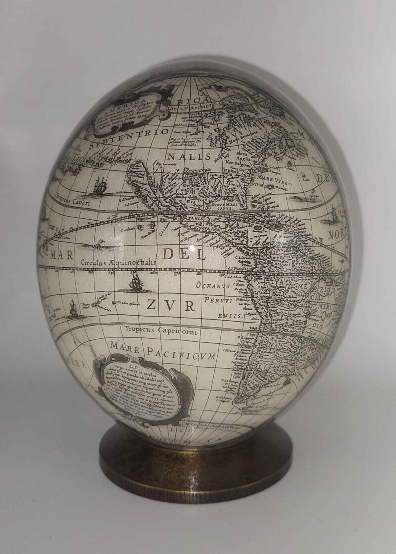 Mappa del mondo con striscia di design in bianco e nero F03/M13 - immagine 3