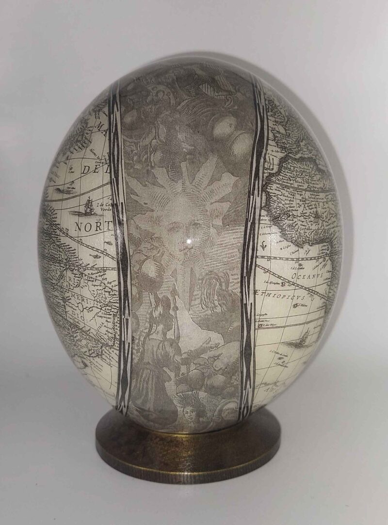 Mappa del mondo con striscia di design in bianco e nero F03/M13 - immagine 2