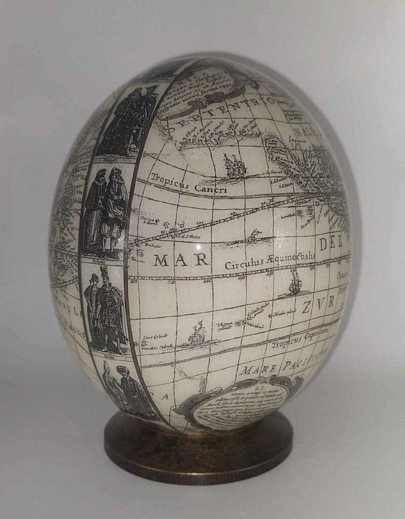 Mappa del mondo in bianco e nero F03/M4A